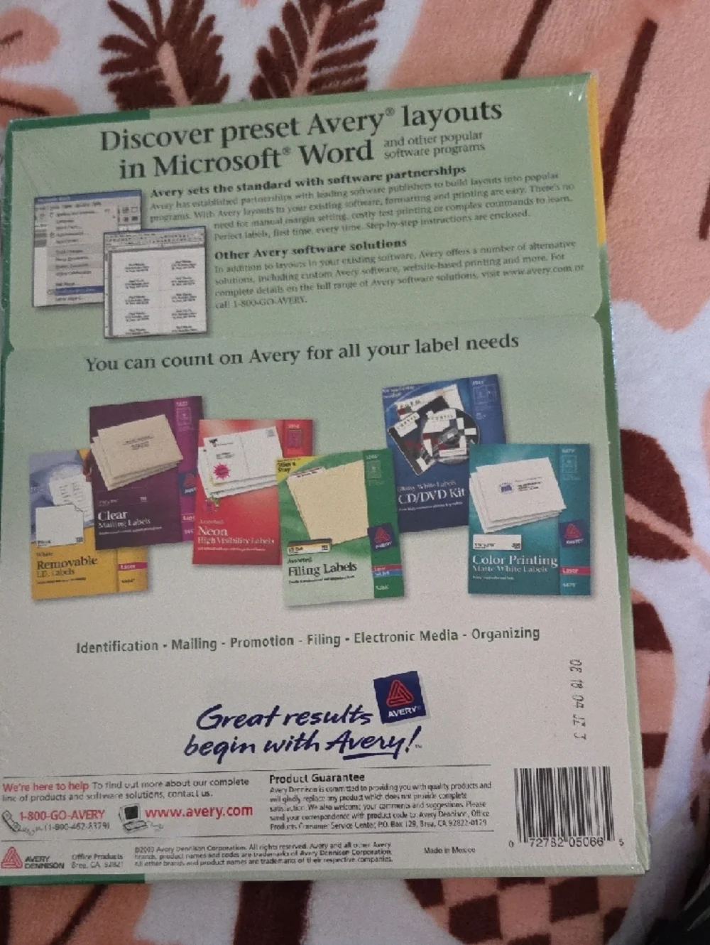 Avery Red Filing Labels 1500 Pack - 1/3 Cut